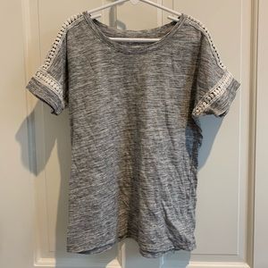 Heathered grey girls t shirt